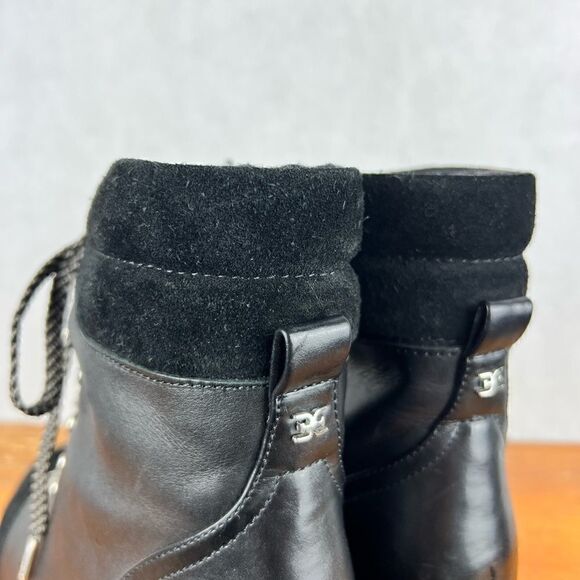 Sam Elderman Black Suede Toe Heeled Boots - Picture 6 of 11